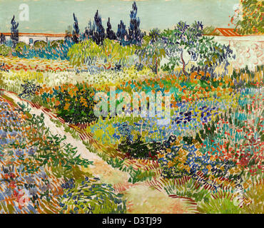 Vincent Van Gogh, Garten in Arles 1888 Öl auf Leinwand. Gemeentemuseum Den Haag Stockfoto