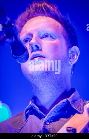 22. Februar 2013 - führt der irischen Indie-Rock-Band Two Door Cinema Club bei Magazzini Generali, Mailand, Italien Stockfoto