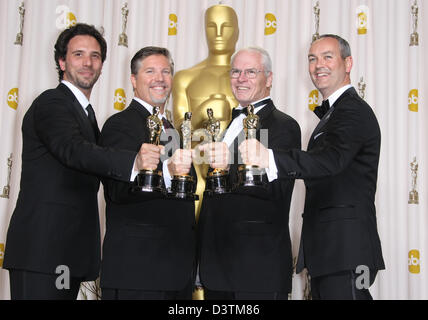 BILL WESTENHOFER & GUILLAUME ROCHERON & ERIK-JAN DE BOER & DONALD R ELLIOTT 85TH ACADEMY AWARDS DRUCKSAAL DOLBY THEATER LOS ANG Stockfoto