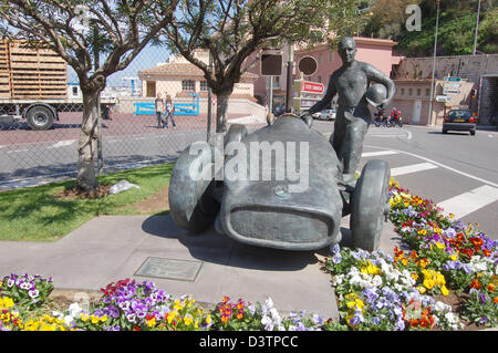 Fürstentum von Monaco, Monaco, Fangio Skulptur des ...