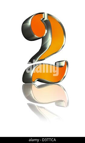 3D goldenen Schild 2 Stockfoto