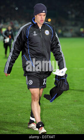 Michael Ballack von Chelsea verlässt das Spielfeld nach der UEFA-Champions-League-Spiel SV Werder Bremen Vs FC Chelsea an die Weser-Stadion Bremen, Deutschland, 22. November 2006. Bremen besiegt Chelsea 1-0. Foto: Carmen Jaspersen Stockfoto