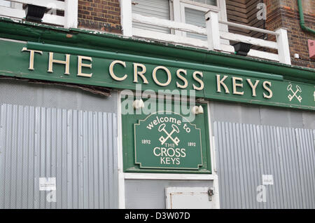 Der ehemalige Cross Keys Pub in Erith, Kent, UK. Stockfoto