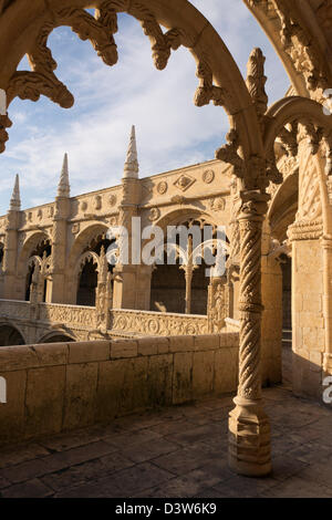 Lissabon, Portugal. Das Hieronymus-Kloster oder El Monasterio de Los Jerónimos de Santa María de Belém. Stockfoto