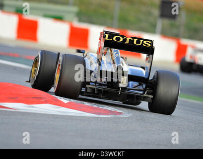 Kimi Räikkönen (Raeikkoenen, FIN), Lotus E21during Formel1 Tests auf der Rennstrecke Circuit de Catalunya in der Nähe von Barcelona, Spanien Stockfoto
