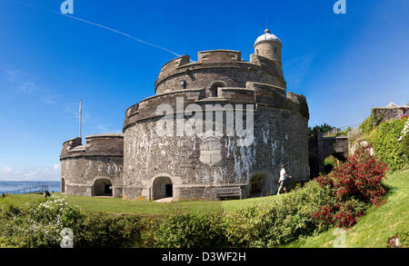 Coastal Defence Fort St Mawes Burg, Carrick Roads, Cornwall Stockfoto