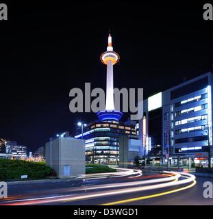 Kyoto Tower in Kyoto, Japan. Stockfoto