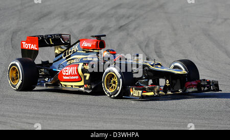 Kimi Räikkönen (Raeikkoenen, FIN), Lotus E21during Formel1 Tests auf der Rennstrecke Circuit de Catalunya in der Nähe von Barcelona, Spanien Stockfoto