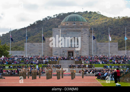 Nationalen Anzac Day Zeremonie an das Australian War Memorial. Canberra, Australian Capital Territory (ACT), Australien Stockfoto