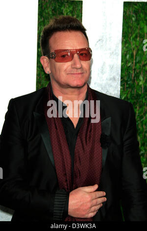 BONO 2013 VANITY FAIR OSCAR PARTY SUNSET TOWER LOS ANGELES Kalifornien USA 24. Februar 2013 Stockfoto