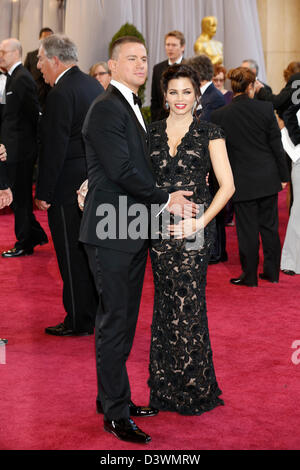 Hollywood, Kalifornien, USA 24. Februar 2013. Channing Tatum und Jenna Dewan Tatum Frau kommen bei den Oscars in Hollywood & Highland Center am 24. Februar 2013 in Hollywood, Kalifornien. Stockfoto