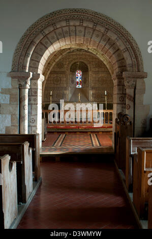 St.-Georgs Kirche, Hampnett, Gloucestershire, England, Vereinigtes Königreich Stockfoto