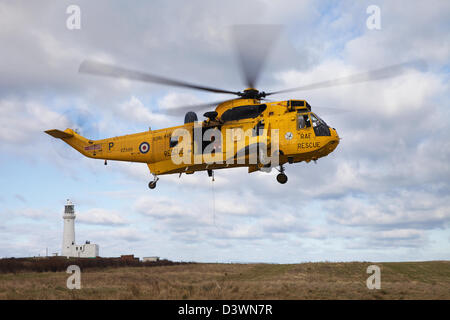 RAF Royal Air Force Sea King Search and Rescue Helikopter Stockfoto