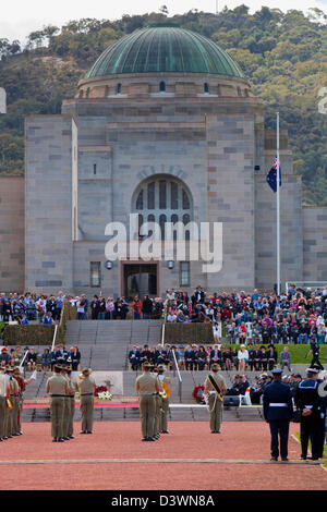 Nationalen Anzac Day Zeremonie an das Australian War Memorial. Canberra, Australian Capital Territory (ACT), Australien Stockfoto