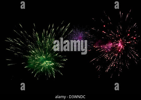 Feuerwerk in der Nacht Stockfoto