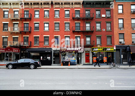 Tenth Avenue Chelsea Mietskasernen, New York, NY, USA Stockfoto
