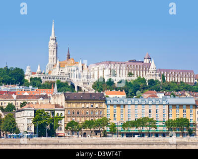 Matyas Kirche, Matyas Templom und die Fischerbastei, Halaszbastya, Buda Seite Budapest, Ungarn, Europa, EU Stockfoto