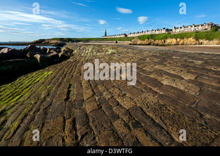 Cullercoats Bay und Village, North Tyneside, Tyne and Wear Stockfoto