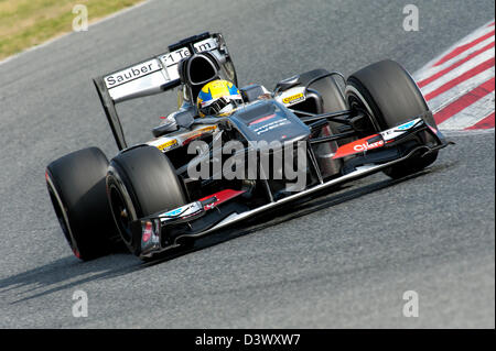 Esteban Gutierrez (MEX), Sauber F1 Team C32, Formel-1-Test-Sitzungen, Circuit de Catalunya, Barcelona, Spanien, Februar 2013 Stockfoto