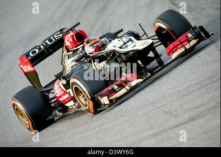 Kimi Räikkönen, Raeikkoenen (FIN), Lotus F1 Team Renault E21, Formel1, Circuit de Catalunya, Barcelona, Spanien, Februar 2013 Stockfoto