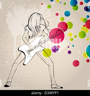 Rock-Musiker Gitarre spielen Stockfoto