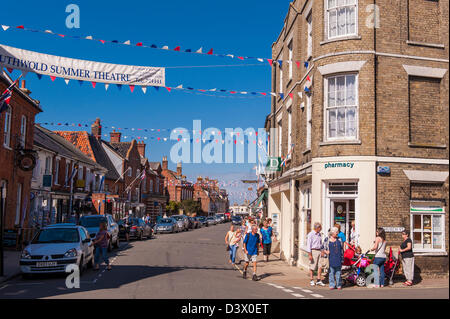 Der High Street in Southwold, Suffolk, England, Großbritannien, Uk Stockfoto