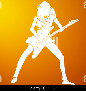 Rock-Musiker Gitarre spielen Stockfoto