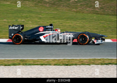 Nico Hülkenberg, Hülkenberg (GER), Sauber F1 Team C32, Formel-1-Test-Sitzungen, Barcelona, Spanien, Februar 2013 Stockfoto