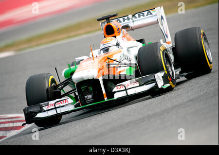 Adrian Sutil (GER), Force India F1 Team VJM06, Formel-1-Test-Sitzungen, Circuit de Catalunya, Barcelona, Spanien, Februar 2013 Stockfoto