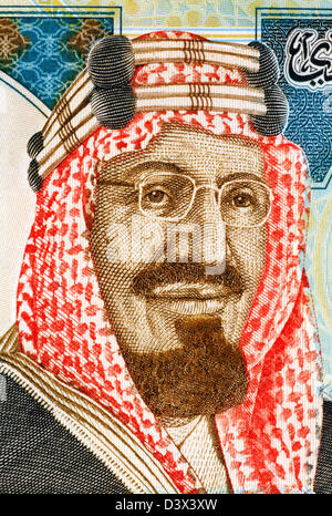 Abdullah von Saudi-Arabien (geb. 1924) auf 20 Rial 2010 Banknote aus Saudi Arabien. König von Saudi-Arabien. Stockfoto