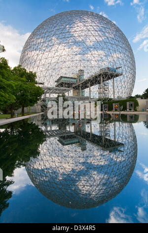 Die Biosphère ist ein Museum in Montreal der Umwelt gewidmet. Es befindet sich auf der Parc Jean-Drapeau-World Fair Expo 67. Stockfoto