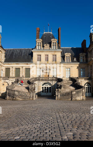 Das Schloss von Fontainebleau, Seine et Marne, Île-de-France, Frankreich Stockfoto