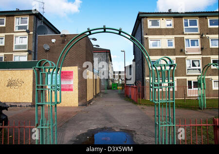 Wohnen auf dem unteren Falinge, beraubt benannte die meisten Bereich in England, Rochdale, Greater Manchester, England, Vereinigtes Königreich Stockfoto