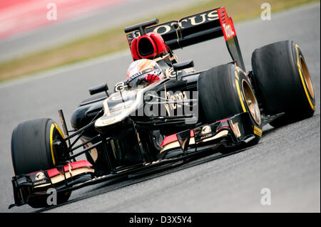 Romain Grosjean (FRA), Lotus F1 Team Renault E21, Formel 1 Test-Sessions, Circuit de Catalunya, Barcelona, Spanien, Februar 2013 Stockfoto