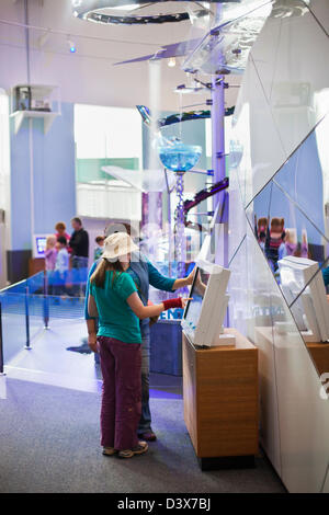 H2O interaktive Ausstellung im Questacon.  Canberra, Australian Capital Territory (ACT), Australien Stockfoto