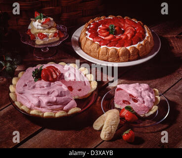 frisch gebackene Desserts & Snacks. Stockfoto
