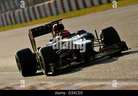 Kimi Räikkönen (Raeikkoenen, FIN), Lotus E21during Formel1 Tests auf der Rennstrecke Circuit de Catalunya in der Nähe von Barcelona, Spanien Stockfoto