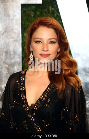 US-Schauspielerin Haley Bennett kommt für die Vanity Fair Oscar Party im Sunset Tower in West Hollywood, Los Angeles, USA, 24. Februar 2013. Foto: Hubert Boesl/dpa Stockfoto