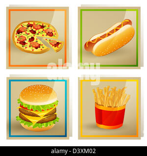 Fast-Food-Vorlagen Stockfoto