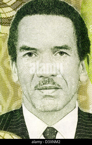 Seretse Khama (1921-1980) auf 10 Pula 2009 Banknote aus Botswana. Staatsmann aus Botswana. Stockfoto