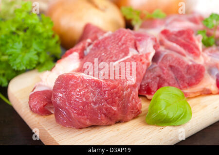 Fleisch-Kuh-Mark auf Schreibtisch Stockfoto