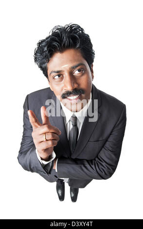 Südindische Geschäftsmann denken Stockfoto
