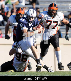 Yale-Fußball-Spiel Action gegen Princeton University Stockfoto