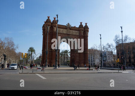 Arc de Triomf am Parc De La Ciutadella, Barcelona, Spanien, Europa Stockfoto