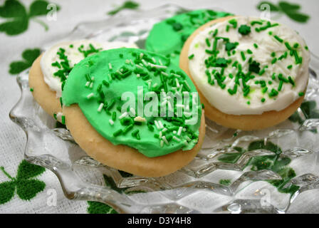 Köstliche Plätzchen für ein ST Patty Day Celebration Stockfoto