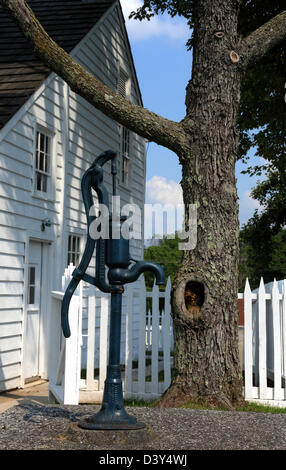 Wasserpumpe am Haus im Bürgerkrieg Schlacht Feld Gettysburg Pennsylvania, Wasser Pumpe, Pumpwasser, Brunnenwasser, Stockfoto