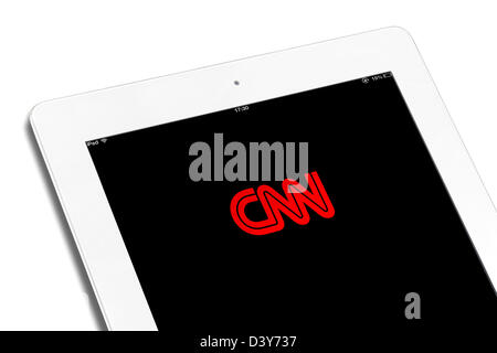 CNN-iPad App auf eine 4. Generation des Apple iPad angesehen Stockfoto