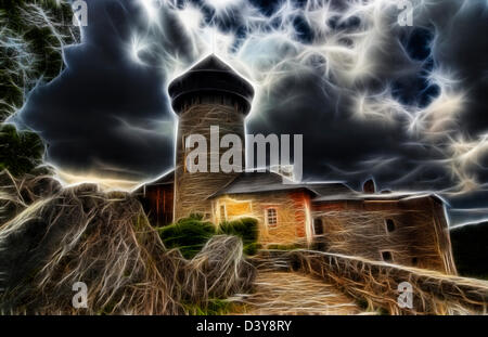 Burg des Heiligen Ordens der Ritter - Burg Sovinec Stockfoto