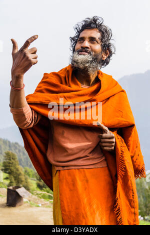 Indischen Sadhu-Porträt Stockfoto