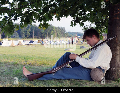 Konföderierten Sie Soldaten Bürgerkrieg Erlass Schlacht von Gettysburg Pennsylvania, Gettysburg, Bürgerkrieg, Stockfoto